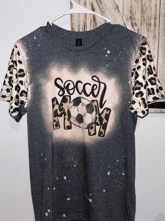 Dark Grey Soccer Mom with Leopard Sleeves