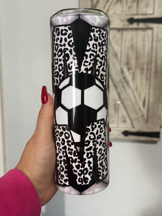 Leopard Print Soccer Mom Tumbler